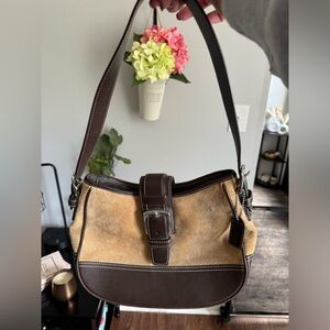 Authentic Suede & Leather Coach Shoulder bag.